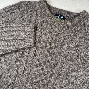Vintage Abbey Knitwear Wool Cabin Knit Brown Crewneck Sweater See Description
